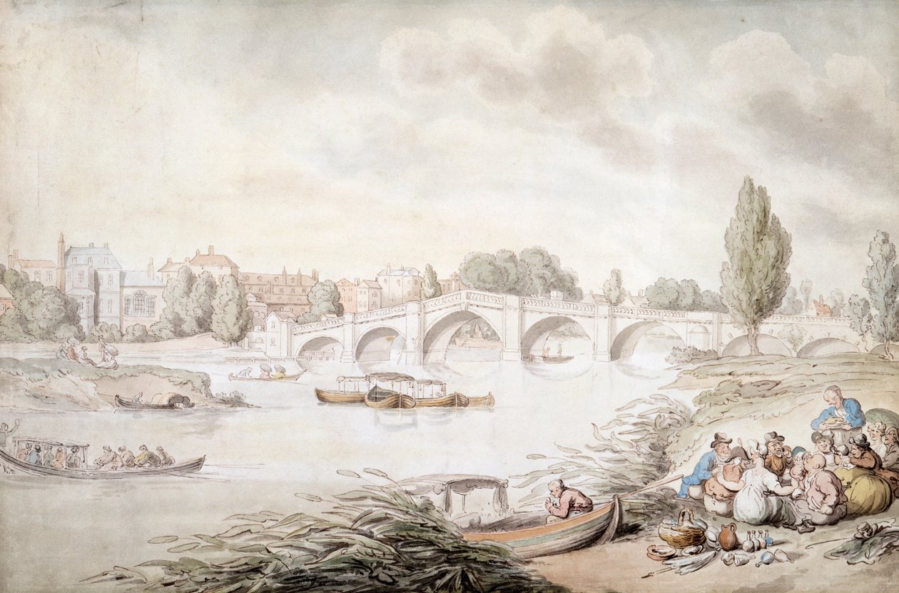 جسر ريتشموند ، لندن ، c1780-c1820 بواسطة توماس رولاندسون