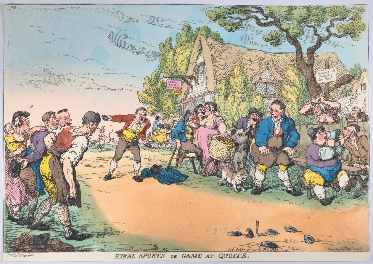 الرياضة الريفية أو اللعبة في Quoits ، 30 أكتوبر 1811. ، 30 أكتوبر 1811. بواسطة توماس رولاندسون