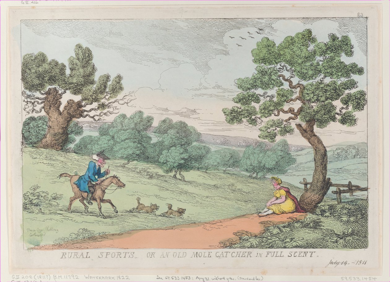 Rural Sports ، أو Old Mole Catcher برائحة كاملة ، [1811] ، طبع. ، [1811] ، طبع. بواسطة توماس رولاندسون
