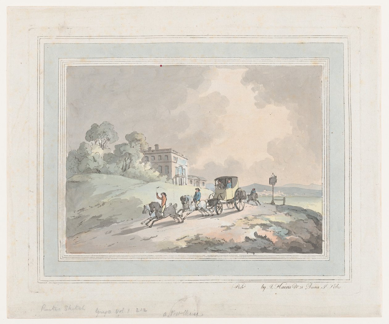 Rustic Sketch ، أو A Post Chaise Traveller ، 1785-99. ، 1785-99. بواسطة توماس رولاندسون