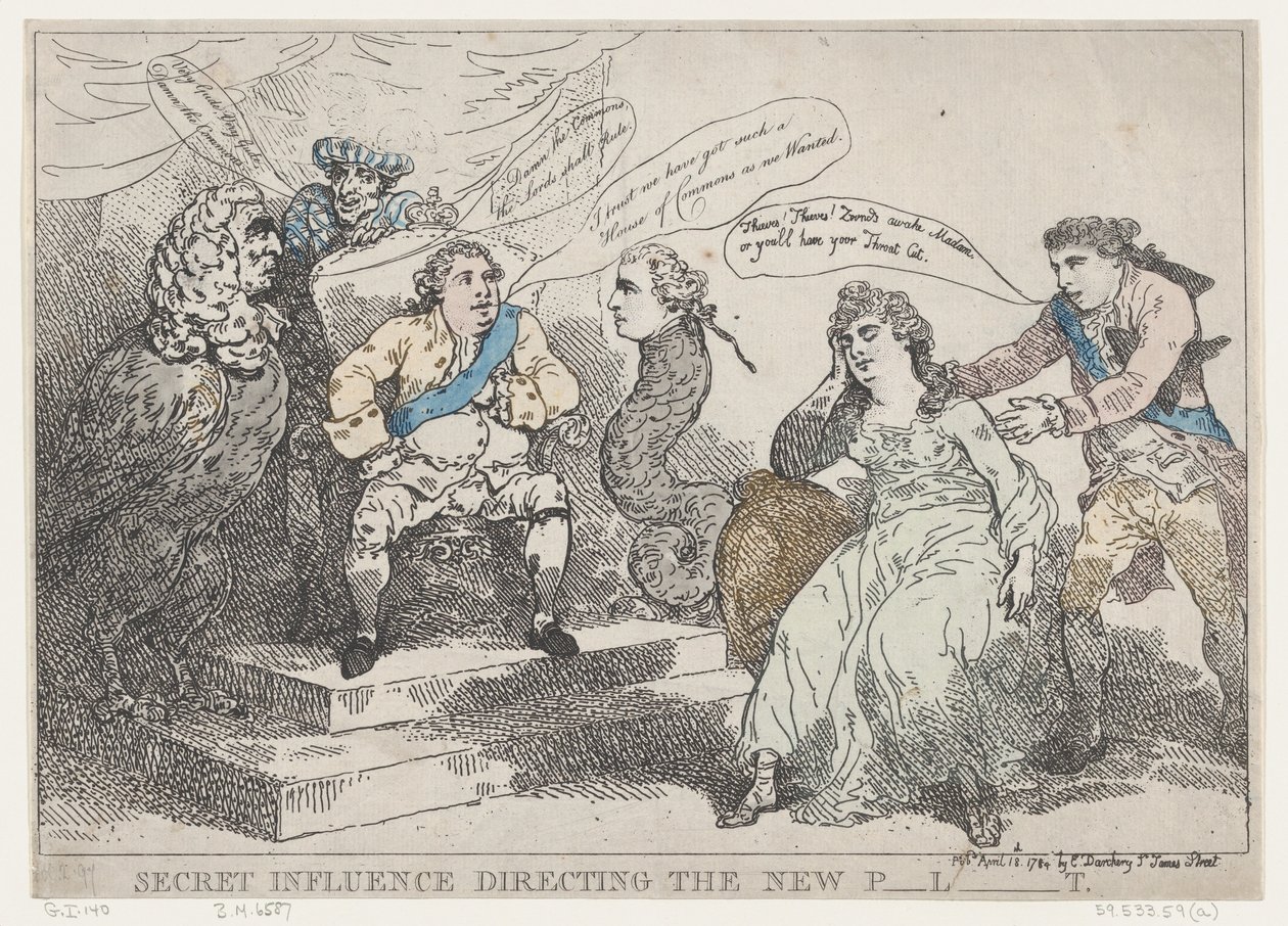 التأثير السري يوجه حزب التحرير الجديد [البرلمان] ، 18 مايو 1784. ، 18 مايو ، 1784. بواسطة توماس رولاندسون