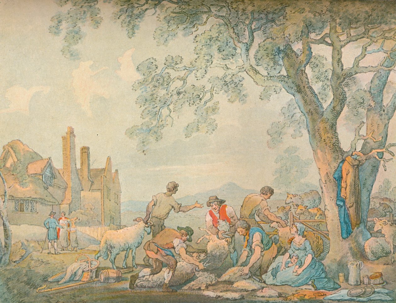 قص الأغنام ، c1776-1827 ، 1906 بواسطة توماس رولاندسون