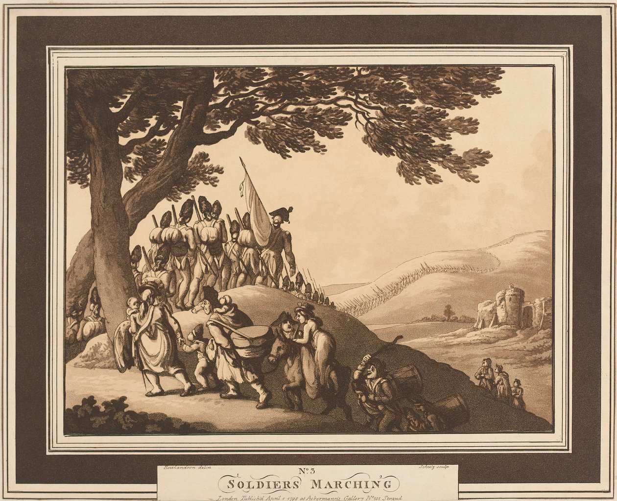 ؟ الجنود يسيرون؟ ، حوالي 1798 بواسطة توماس رولاندسون