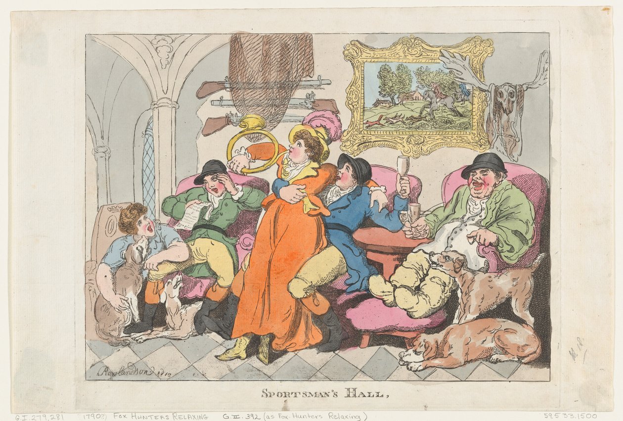 Sportsman's Hall ، أو Fox-Hunters Relaxing ، 1812. ، 1812. بواسطة توماس رولاندسون