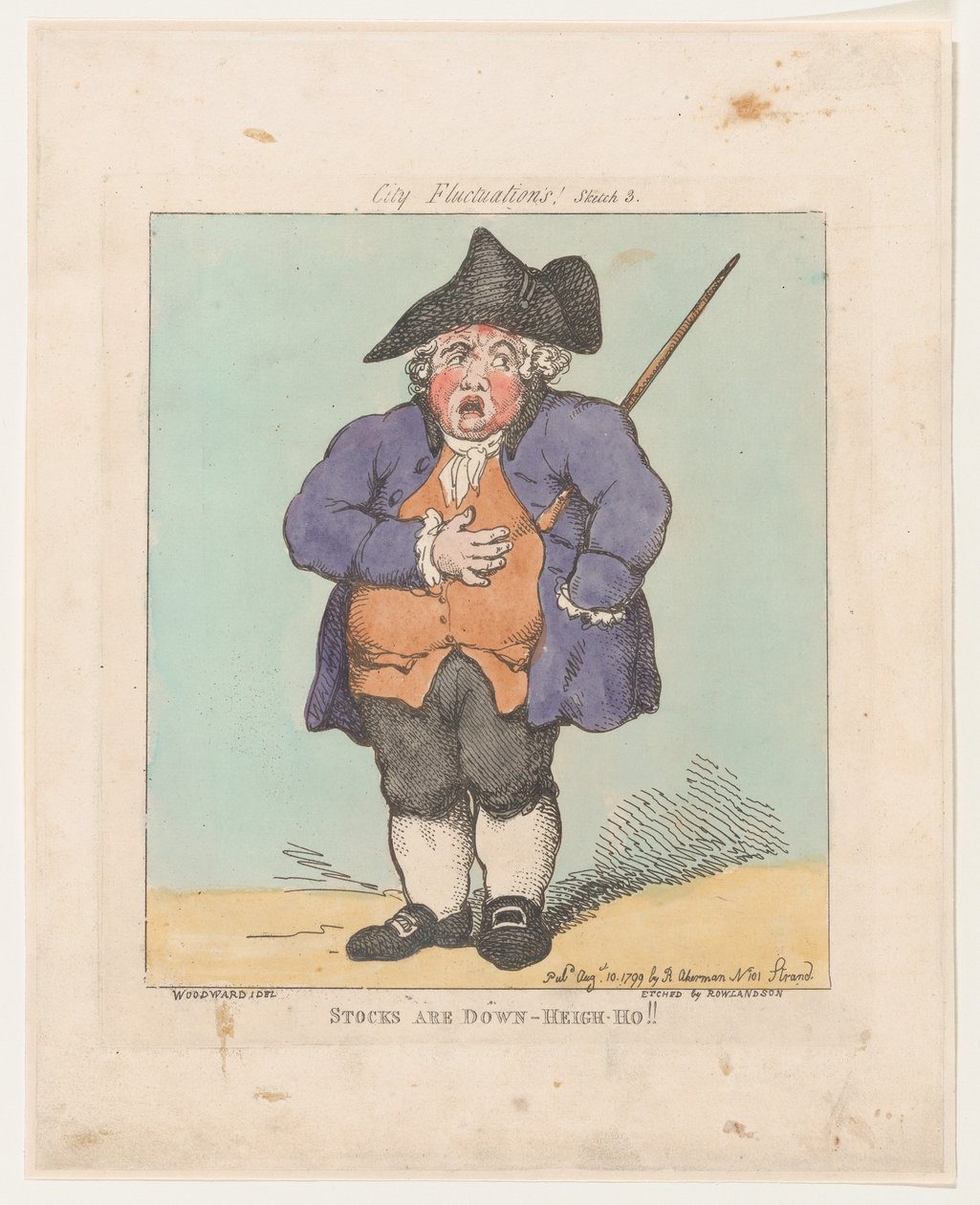 الأسهم منخفضة- Heigh-Ho !! ، 10 أغسطس 1799 ، 10 أغسطس 1799. بواسطة توماس رولاندسون