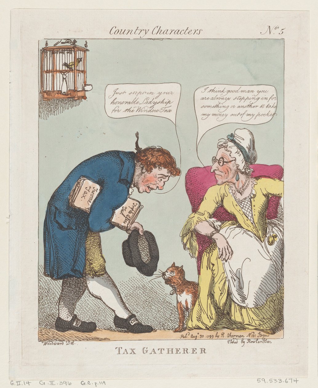 جامع الضرائب ، 30 أغسطس 1799. ، 30 أغسطس 1799. بواسطة توماس رولاندسون