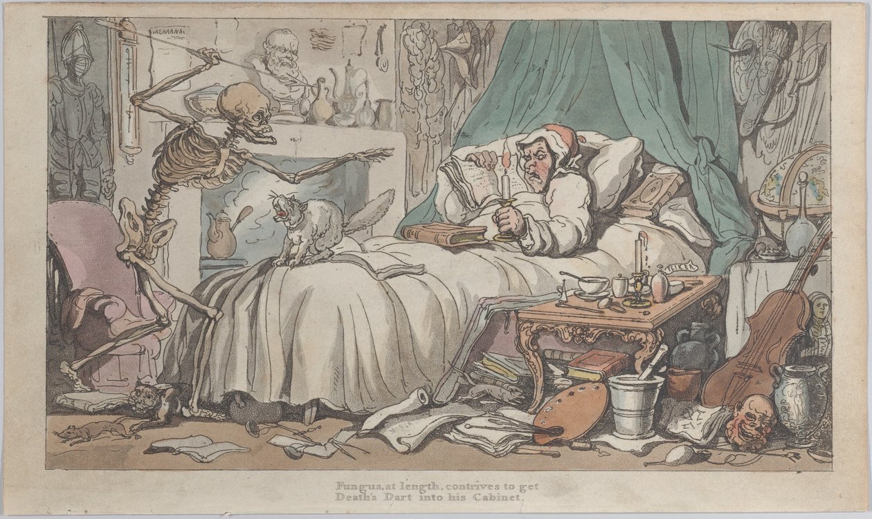 وصية وصية Antiquary الأخيرة من رقصة الموت الإنجليزية ، المجلد. أنا ، اللوحة 2 ... ، 1816. بواسطة توماس رولاندسون