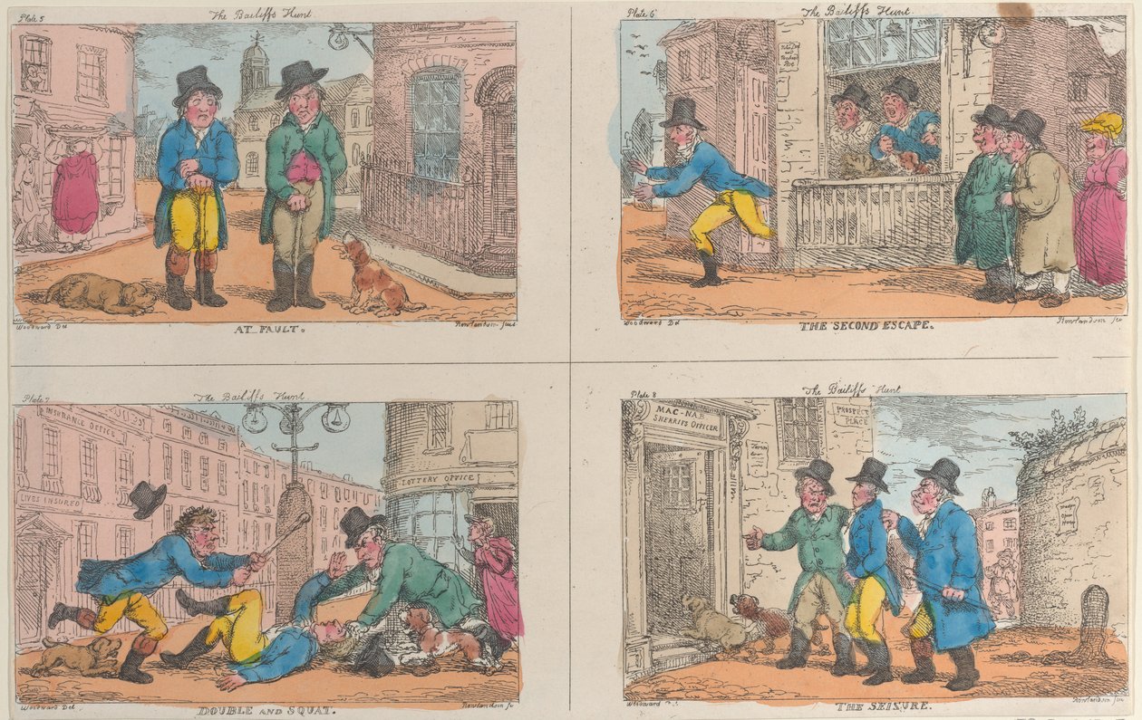 مطاردة البيليف: عند الخطأ ، الهروب الثاني ، المزدوج والقرفصاء ، والاستيلاء ، 1809. ، 1809. بواسطة توماس رولاندسون