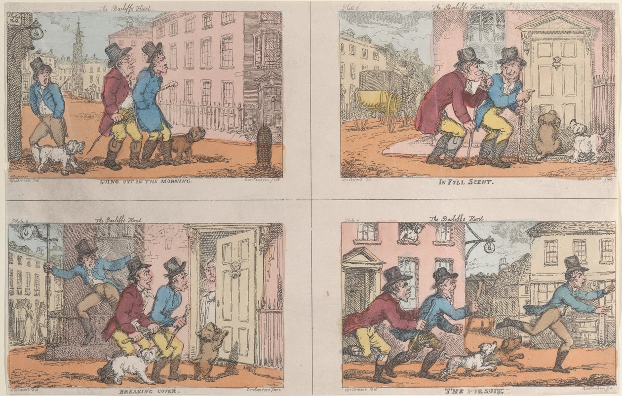 مطاردة البيليف: الخروج في الصباح ، برائحة كاملة ، غطاء متكسر ، والمطاردة ... ، 1809. بواسطة توماس رولاندسون