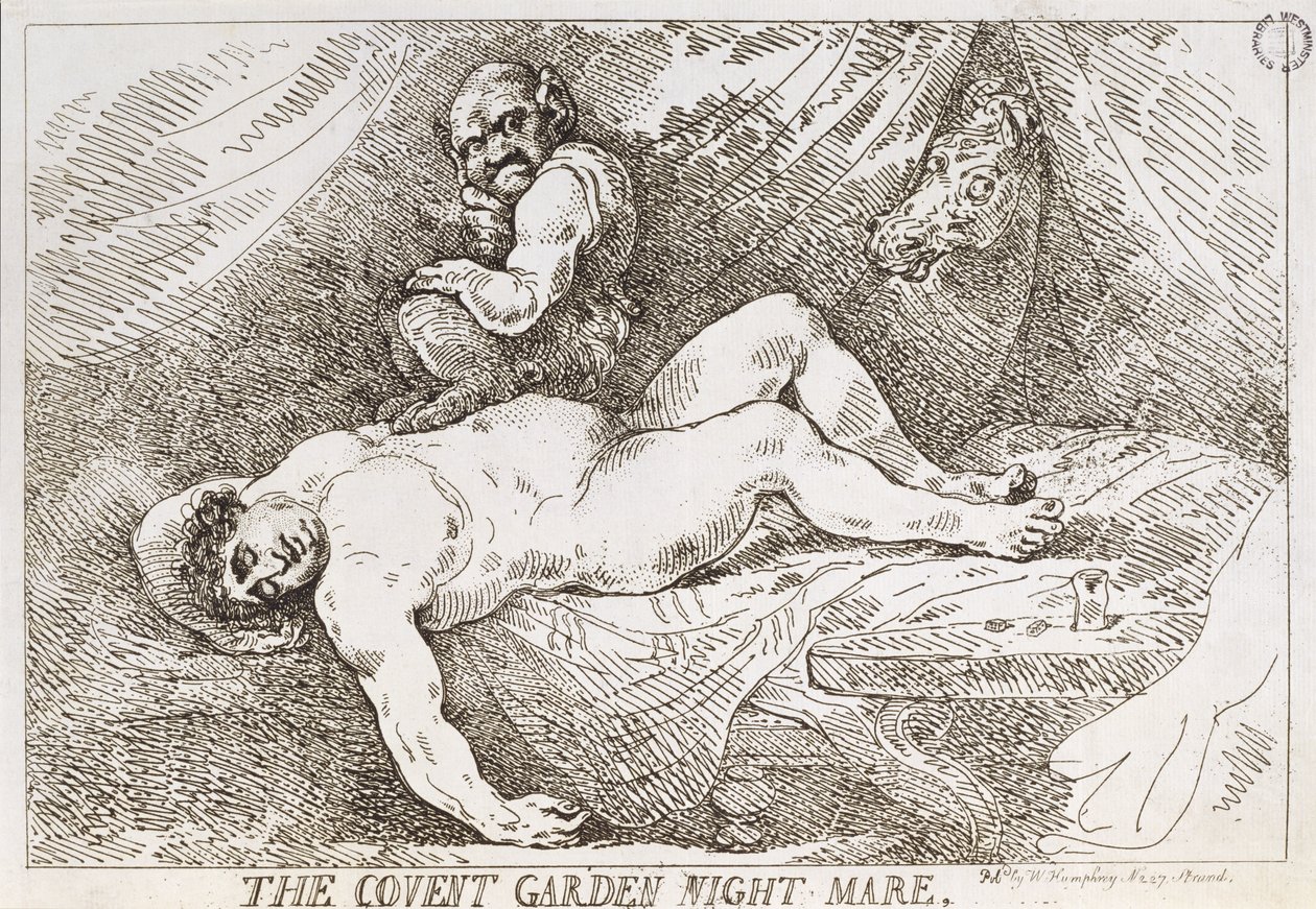 The Covent Garden Night Mare ، حانة. بقلم دبليو همفري ، 1784 بواسطة توماس رولاندسون