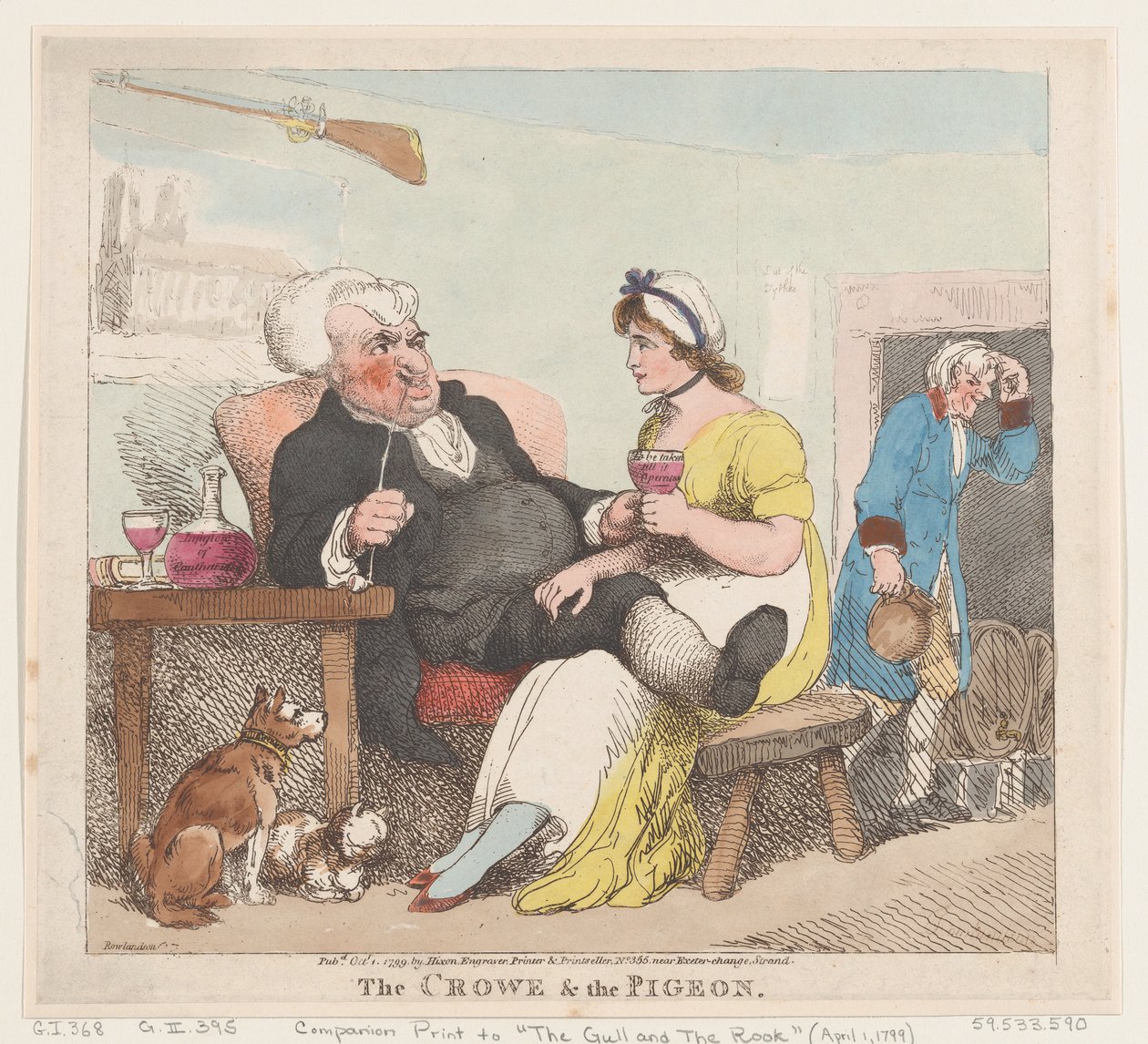 The Crowe & The Pigeon ، 1 أكتوبر 1799 ، 1 أكتوبر 1799. بواسطة توماس رولاندسون