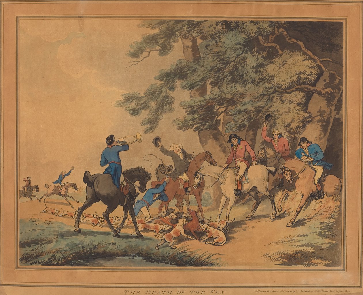 The Death of the Fox ، تم نشره عام 1786. بواسطة توماس رولاندسون