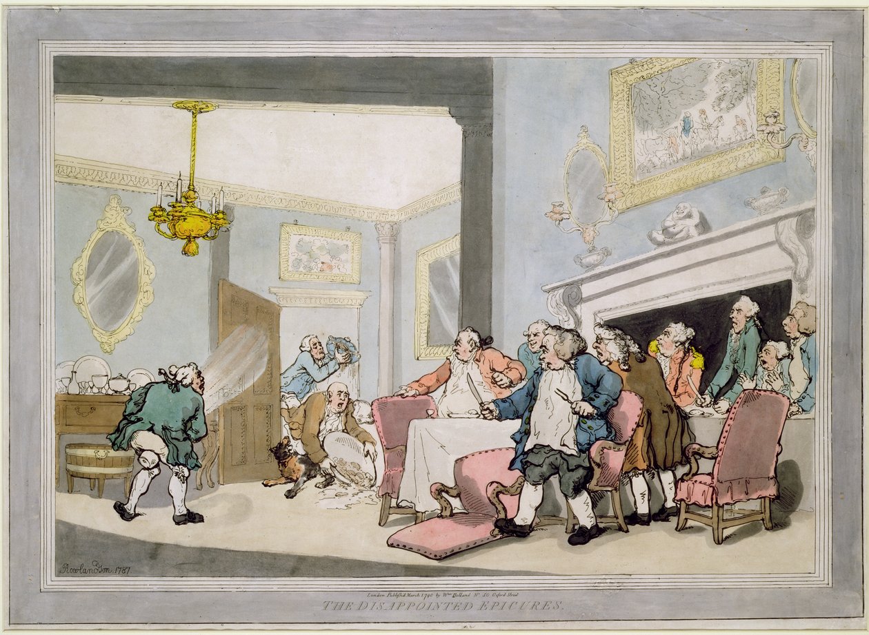Epicures المحبطة ، حانة. بواسطة William Holland ، 1790 (النقش الملون) بواسطة توماس رولاندسون