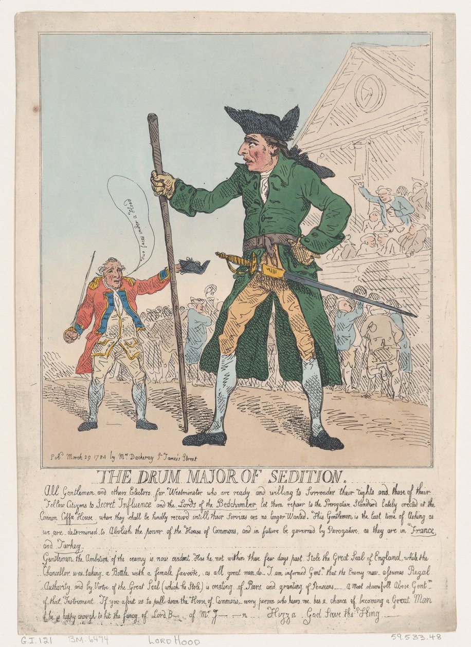 الطبل الرائد في الفتنة ، 29 مارس ، 1784 ، 29 مارس ، 1784. بواسطة توماس رولاندسون