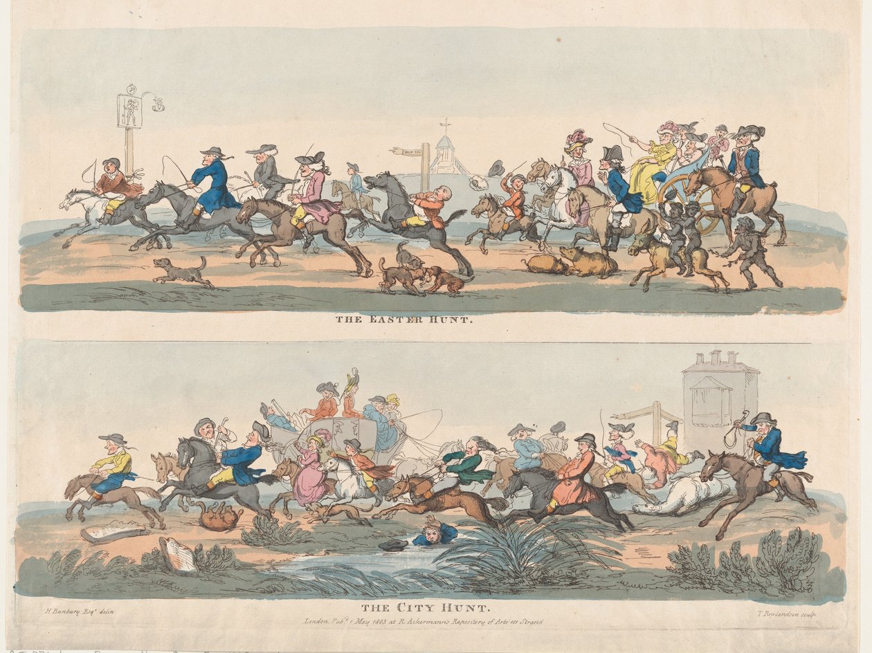 The Easter Hunt and The City Hunt ، 1 مايو 1803 ، 1 مايو 1803. بواسطة توماس رولاندسون
