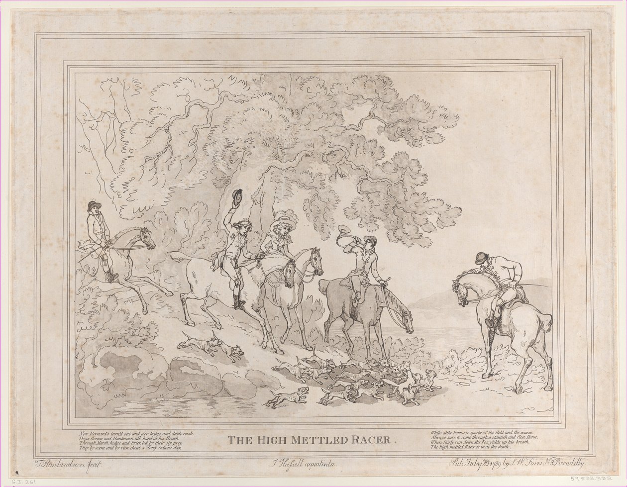 The Hunter from The Life of a Racehorse ، أو The High-Mettled Racer ، 20 يوليو 1789. ، 20 يوليو 1789 بواسطة توماس رولاندسون