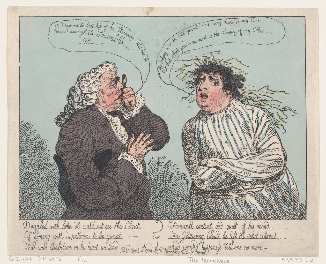 غير قابل للشفاء ، 4 أبريل ، 1784 ، 4 أبريل ، 1784. بواسطة توماس رولاندسون