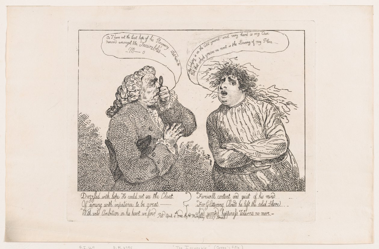 غير قابل للشفاء ، 4 أبريل ، 1784 ، 4 أبريل ، 1784. بواسطة توماس رولاندسون