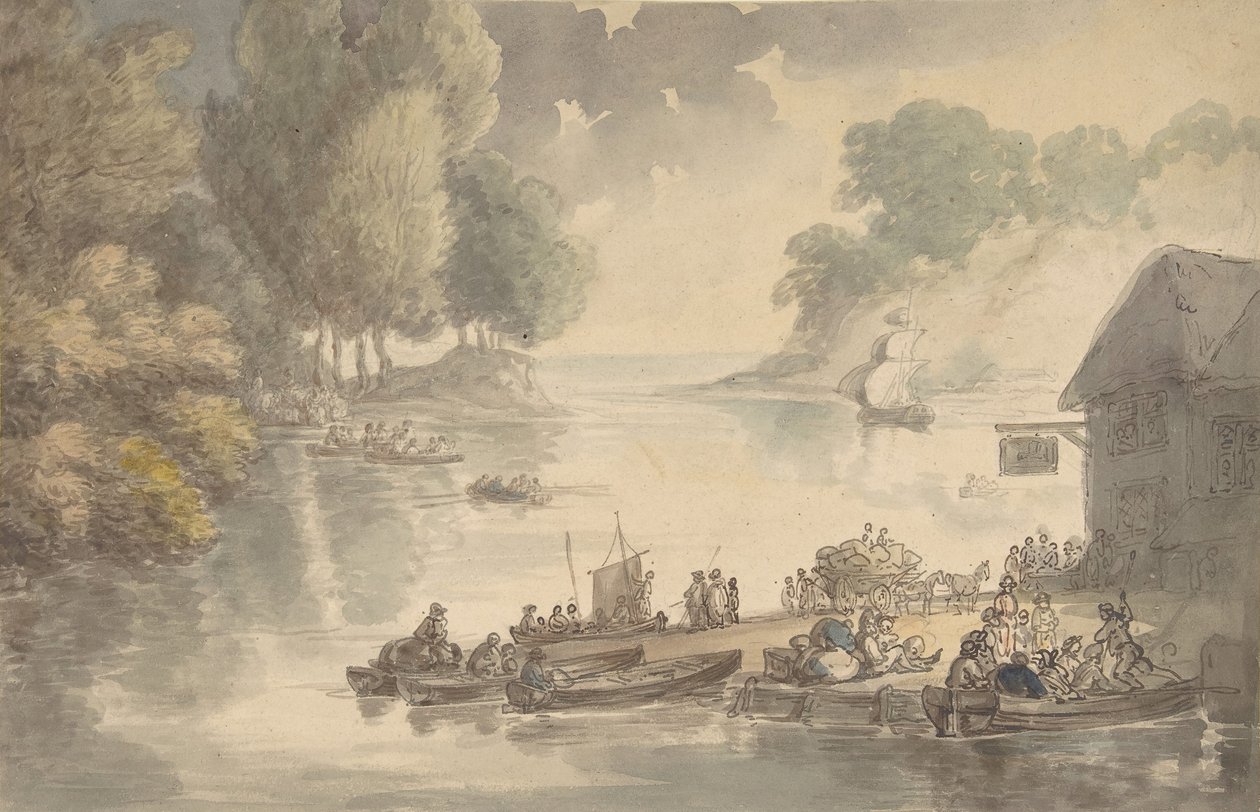 The Inn at the Ford ، 1775-1827. بواسطة توماس رولاندسون