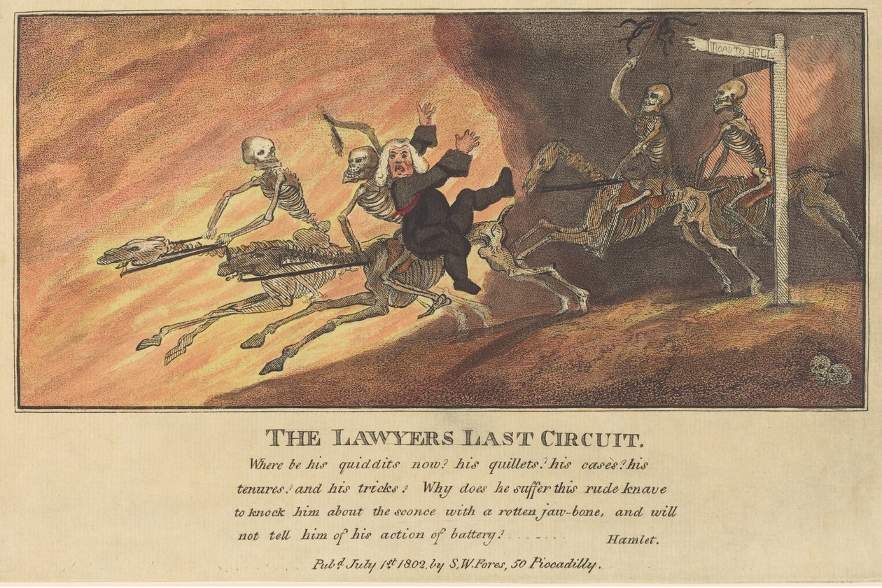 The Lawyers Last Circuit ، نُشر عام 1802. بواسطة توماس رولاندسون