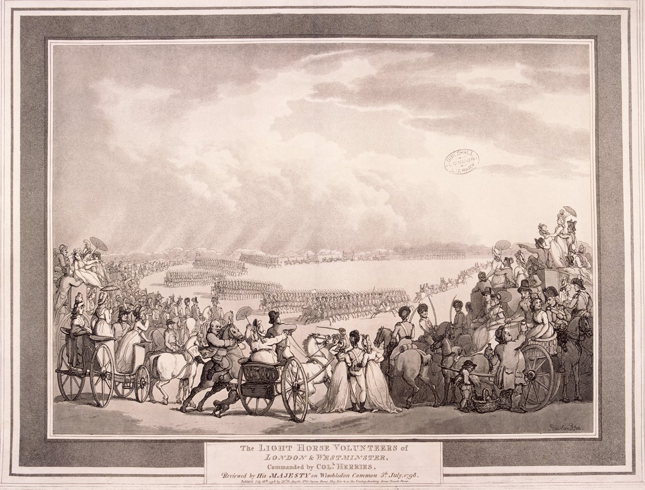 متطوعو Light Horse في London & Westminster ، 1798. بواسطة توماس رولاندسون