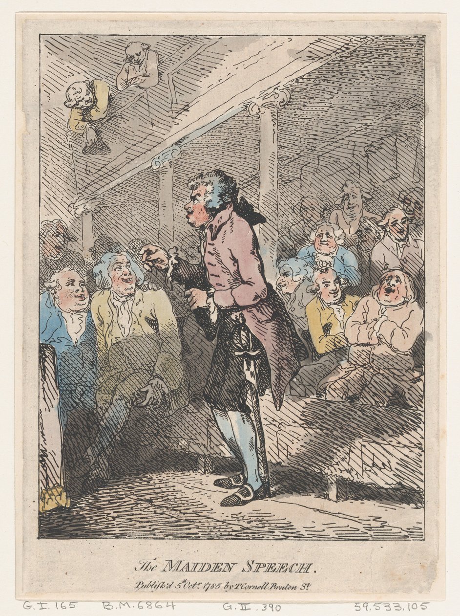 الخطاب الأول ، 5 أكتوبر 1785 ، 5 أكتوبر 1785. بواسطة توماس رولاندسون