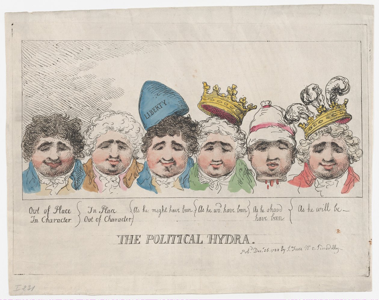 الهيدرا السياسية ، 26 ديسمبر 1788. ، 26 ديسمبر 1788. بواسطة توماس رولاندسون