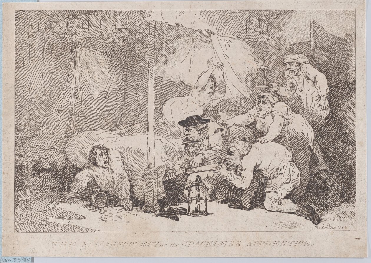 الاكتشاف المحزن للمبتدئ الذي لا يعرف الرحمة ، 30 نوفمبر 1785. ، 30 نوفمبر 1785. بواسطة توماس رولاندسون
