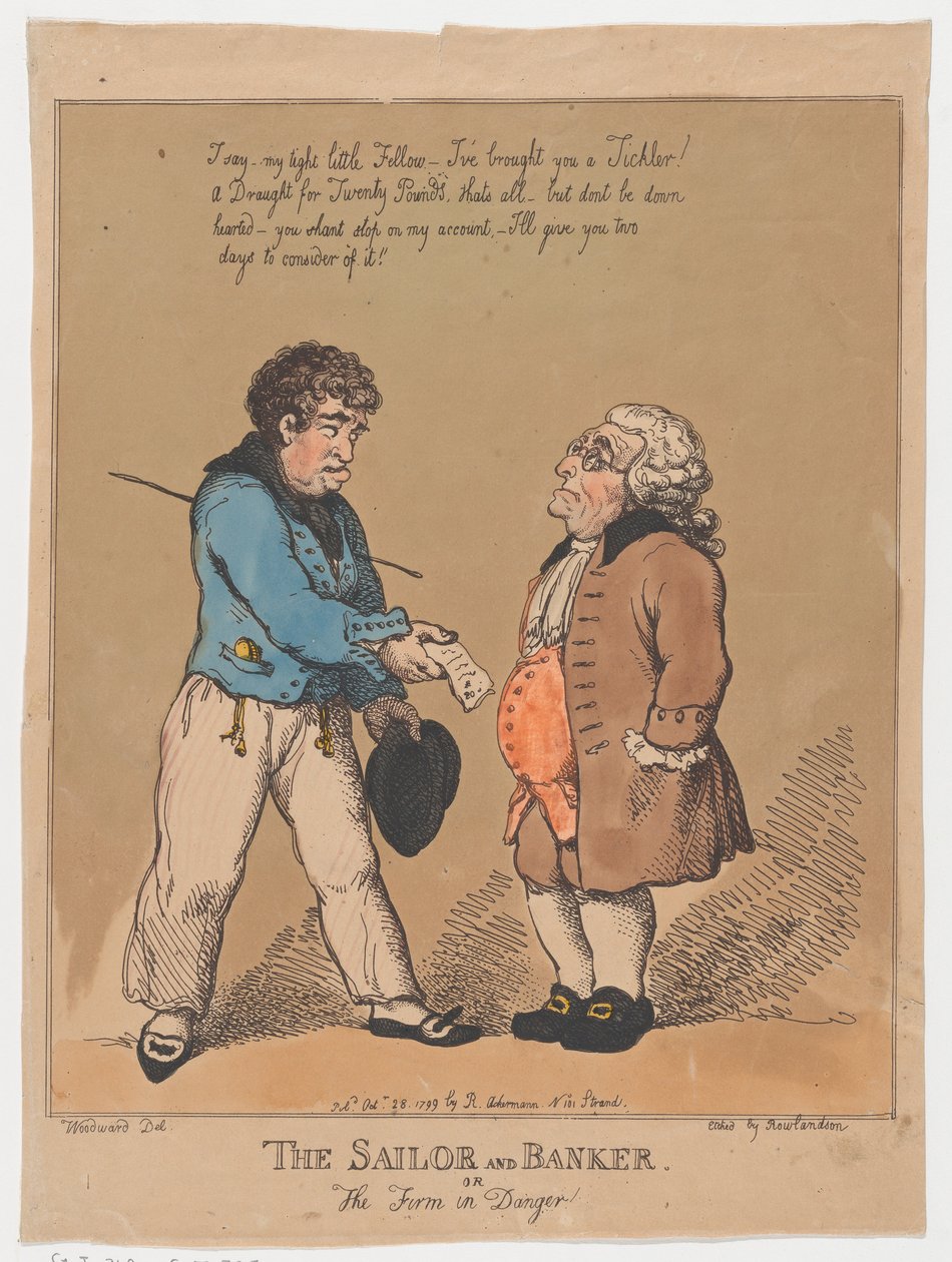 البحار والمصرفي ، أو الشركة في خطر ، 28 أكتوبر 1799. ، 28 أكتوبر ، 1799. بواسطة توماس رولاندسون