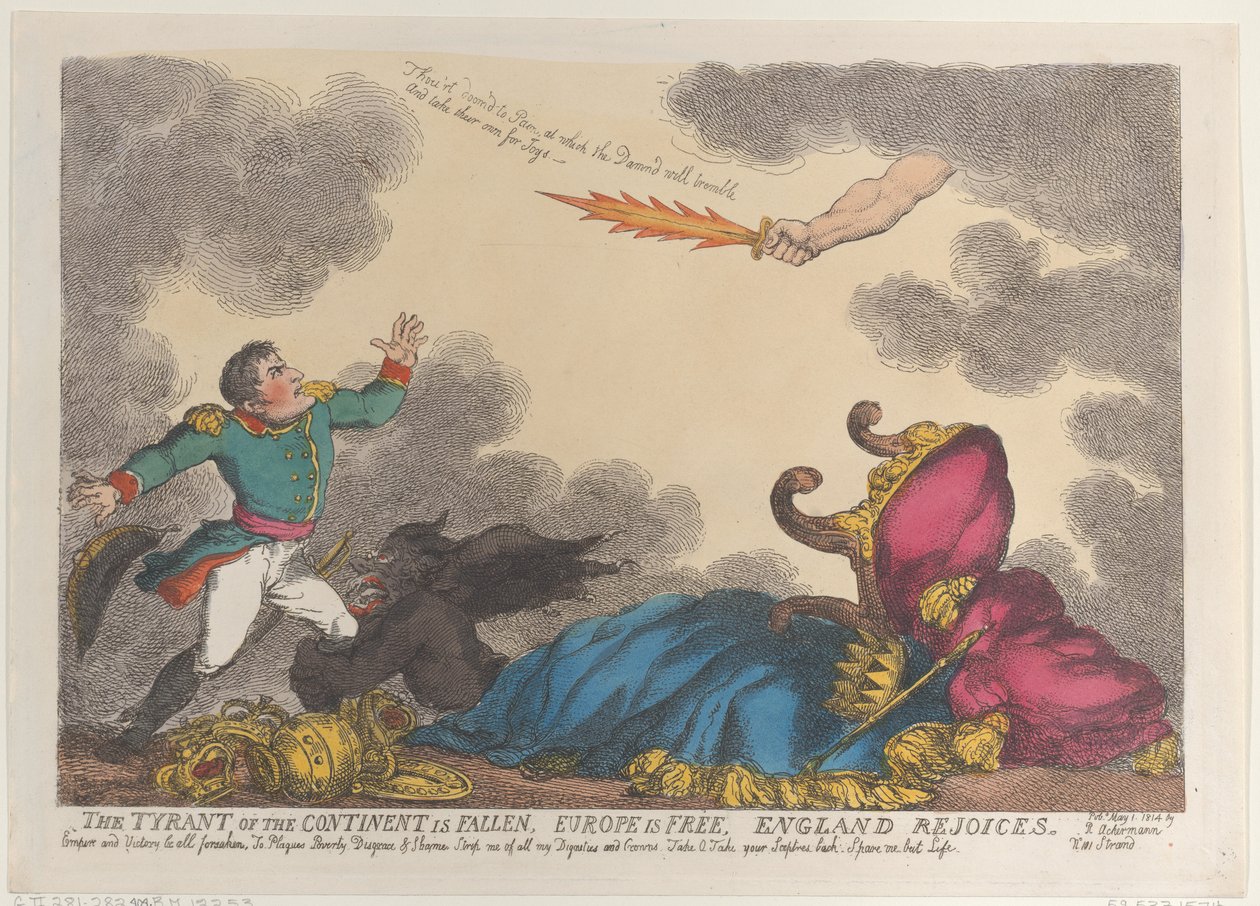 سقط طاغية القارة ، وأوروبا حرة ، وإنجلترا تفرح في الأول من مايو عام 1814 ، في الأول من مايو عام 1814. بواسطة توماس رولاندسون