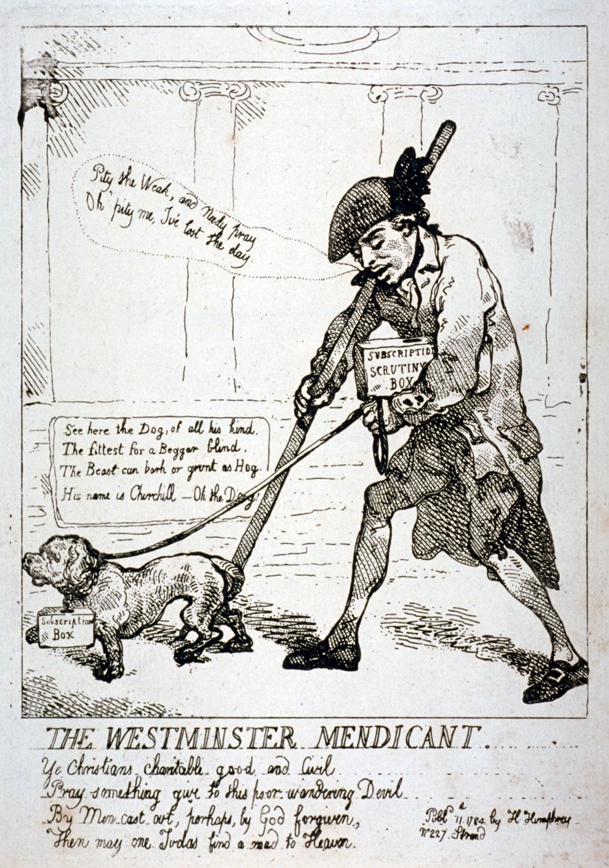 "متسول وستمنستر" ، 1784 بواسطة توماس رولاندسون