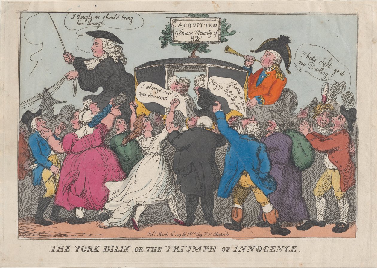 The York Dilly أو The Triumph of Innocence ، 26 فبراير 1809. ، 26 فبراير 1809. بواسطة توماس رولاندسون