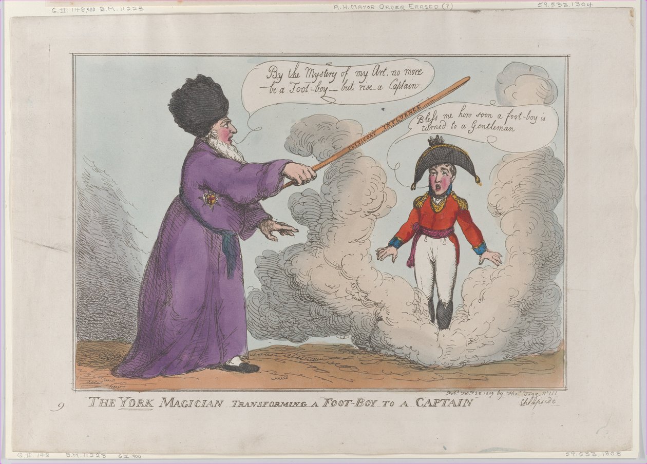 The York Magician تحويل قدم قدم إلى قبطان ، 25 فبراير 1809. ، 25 فبراير 1809. بواسطة توماس رولاندسون