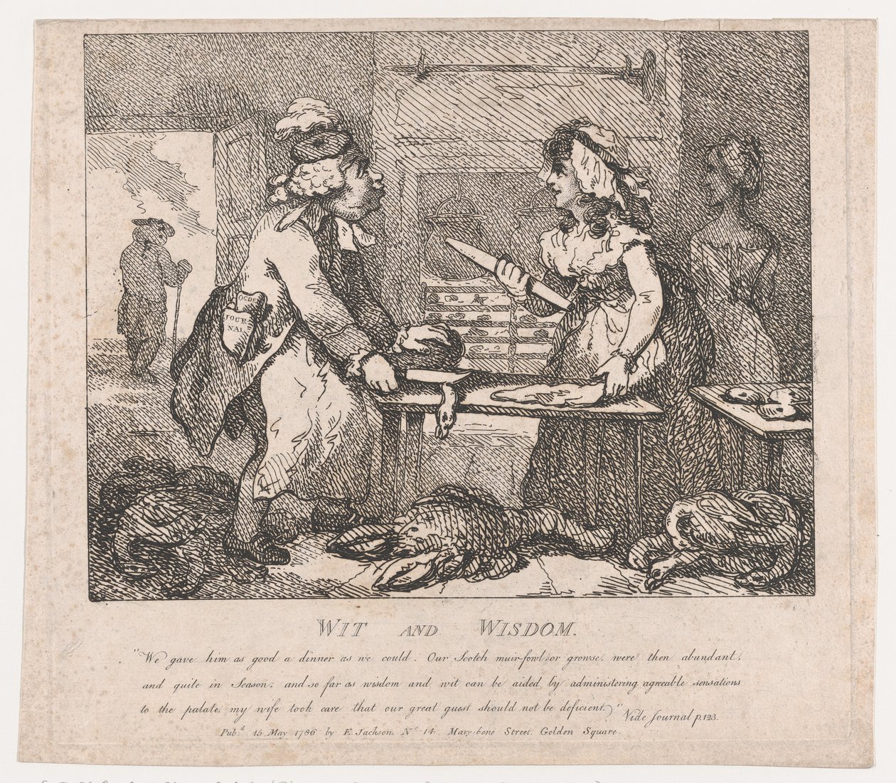 خفة دم وحكمة الجمال الرائع لبوزويل ، الجزء الأول ، 15 مايو 1786. ، 15 مايو 1786. بواسطة توماس رولاندسون