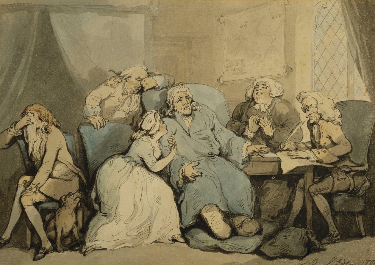 كتابة الوصية ، 1786 بواسطة توماس رولاندسون