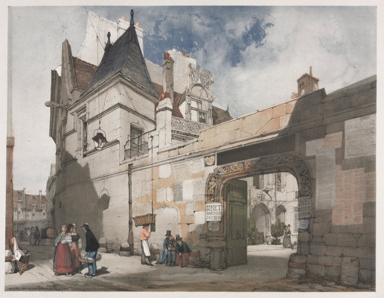 العمارة الخلابة في باريس ، غنت ، أنتويرب ، روان: فندق دي كلوني ، باريس ، 1839. بواسطة توماس شوتر بويز