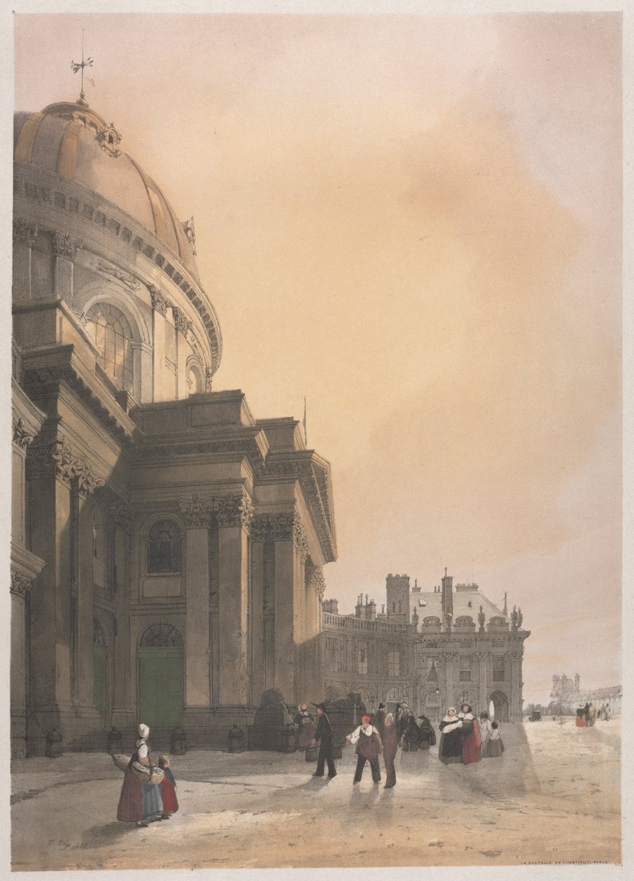 العمارة الخلابة في باريس ، جنت ، أنتويرب ، روان: La Chapelle de lInstitut ... ، 1839. بواسطة توماس شوتر بويز