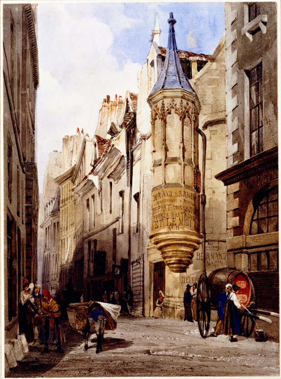 Rue de l "Amiral Coligny، rue Bailleul، Paris، 1831 بواسطة توماس شوتر بويز