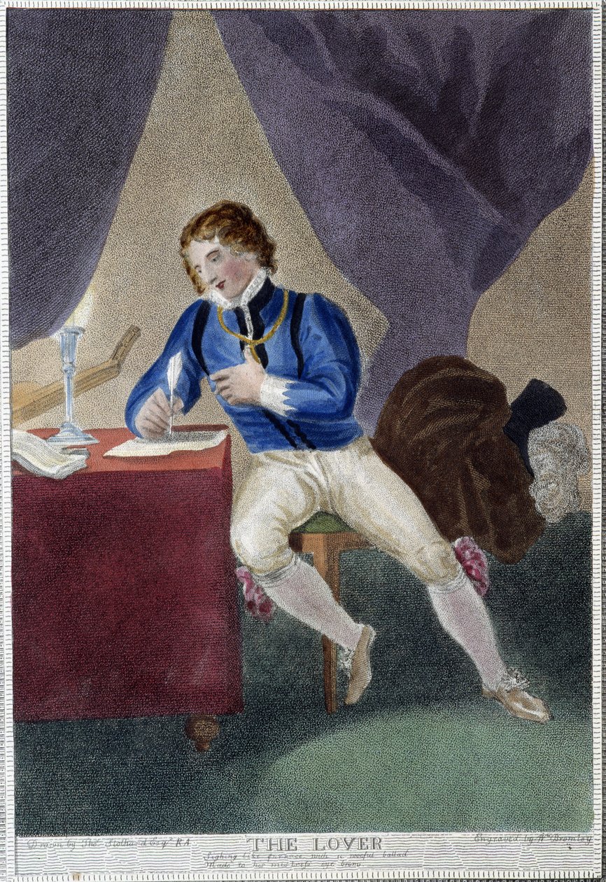 Man writing a love letter بواسطة توماس ستوثارد