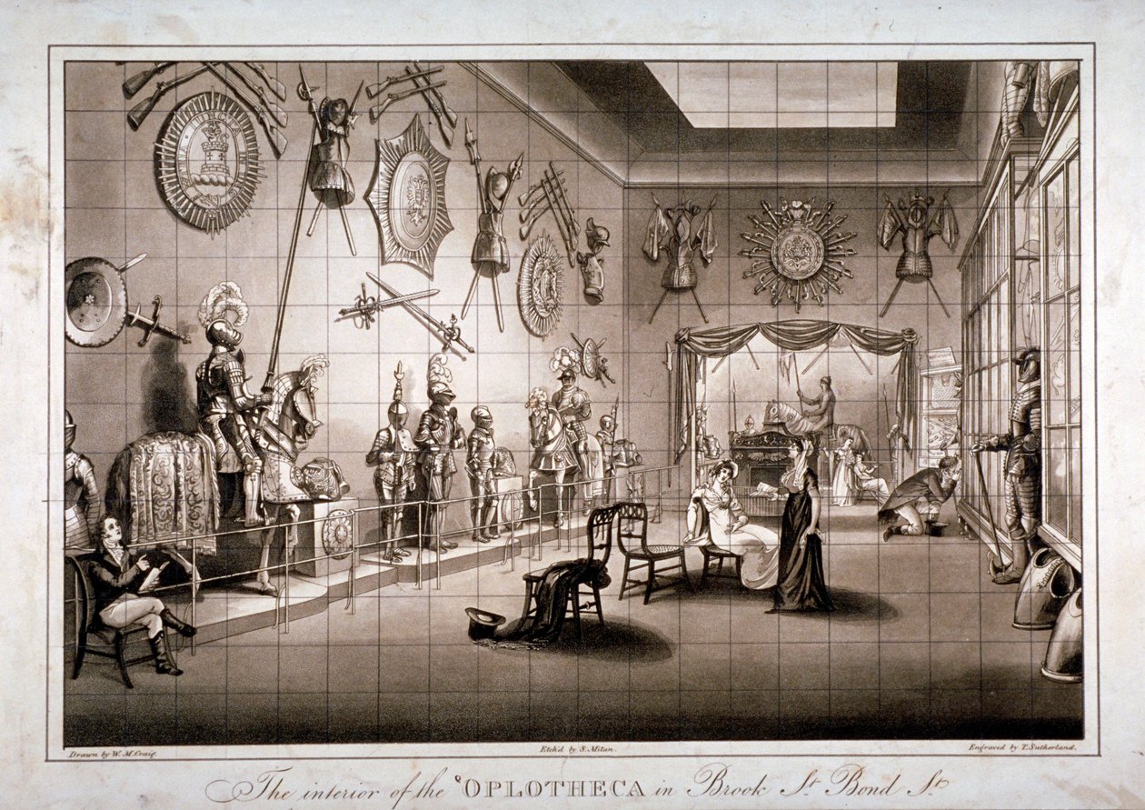 The Hoplotheca، Brook Street، Westminster، London، c1810 بواسطة توماس ساذرلاند