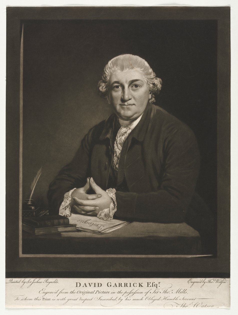 ديفيد جاريك ، 1779. بواسطة توماس واتسون