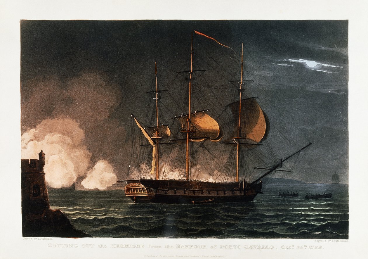 قطع الهرمون من ميناء بورتو كافيلو ، 25 أكتوبر 1799 ، 1812-1816 بواسطة توماس ويتكومب