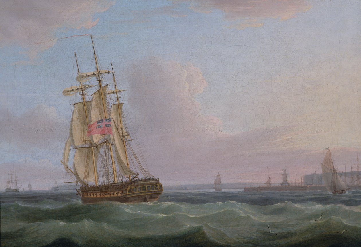 الشحن قبالة دوفر ، c.1760 بواسطة توماس ويتكومب