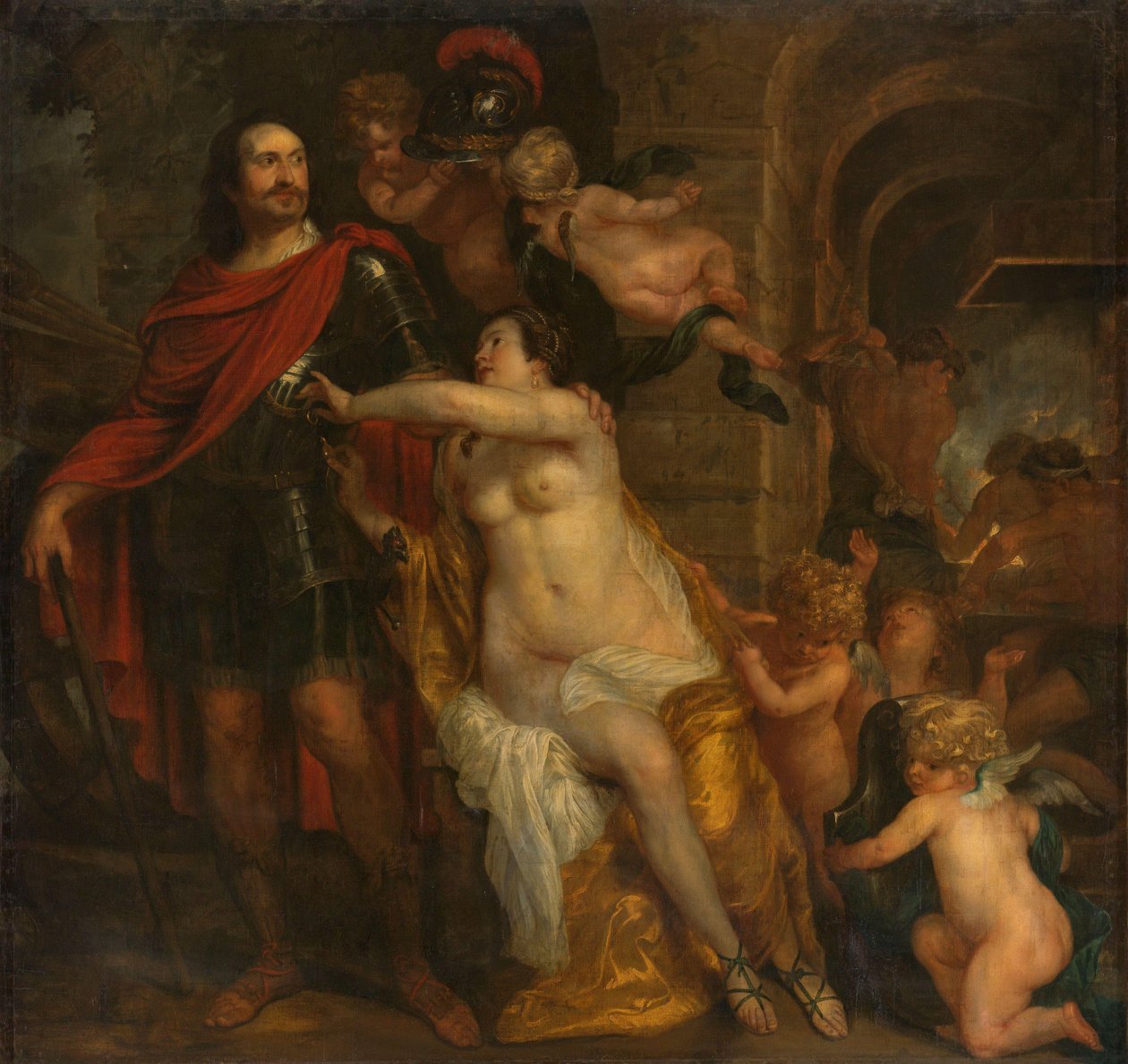 Venus Arming a Warrior ، ربما يوهان موريتس في فورج أوف فولكان بواسطة توماس ويليبورتس بوسشارت