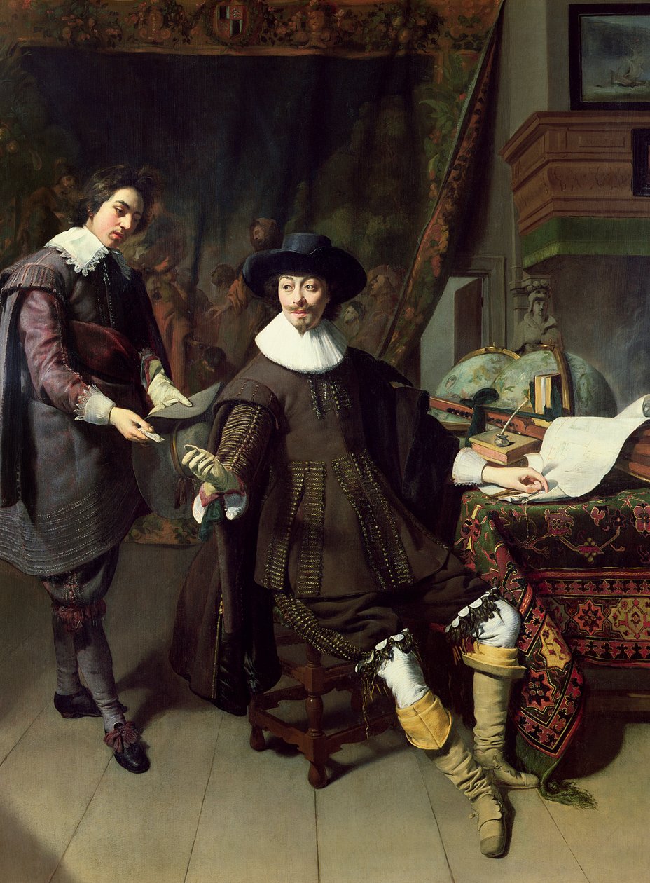 Constantijn Huygens (1596-1687) وكاتبه ، 1627 بواسطة توماس دي كيسير