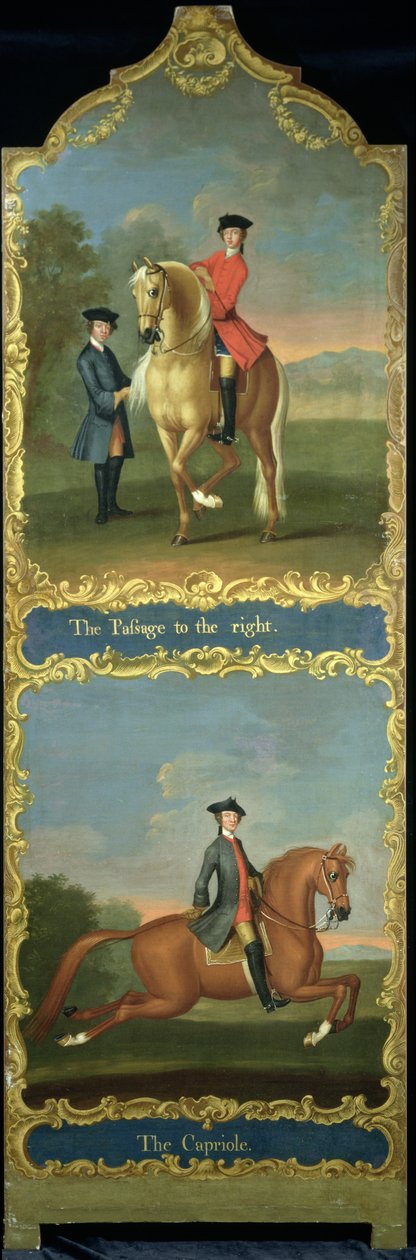 "الممر إلى اليمين" (أعلى) و "الكابريول" (أسفل) ، ص 1750 بواسطة توماس ، من Pall Mall Butler