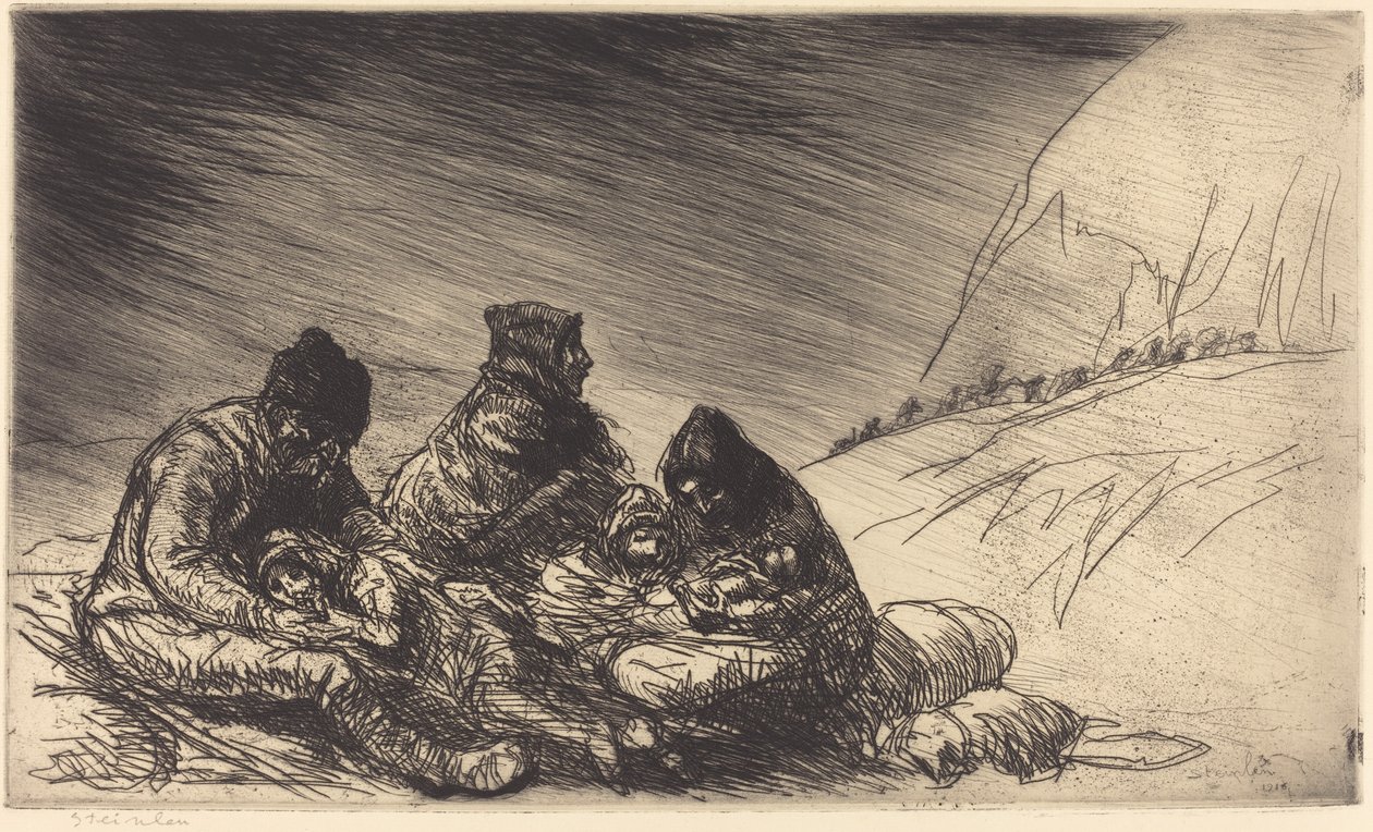 Exodus L'exode1916 بواسطة ثيوفيل الكسندر شتاينلين