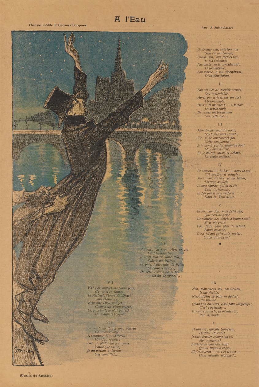 جيل بلاس المصور: عند حافة الماء A lEau ، 1896. بواسطة ثيوفيل الكسندر شتاينلين