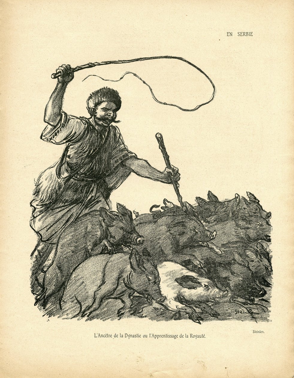 رسم توضيحي لشتاينلين (1859-1923) في The Wild Duck بواسطة ثيوفيل الكسندر شتاينلين