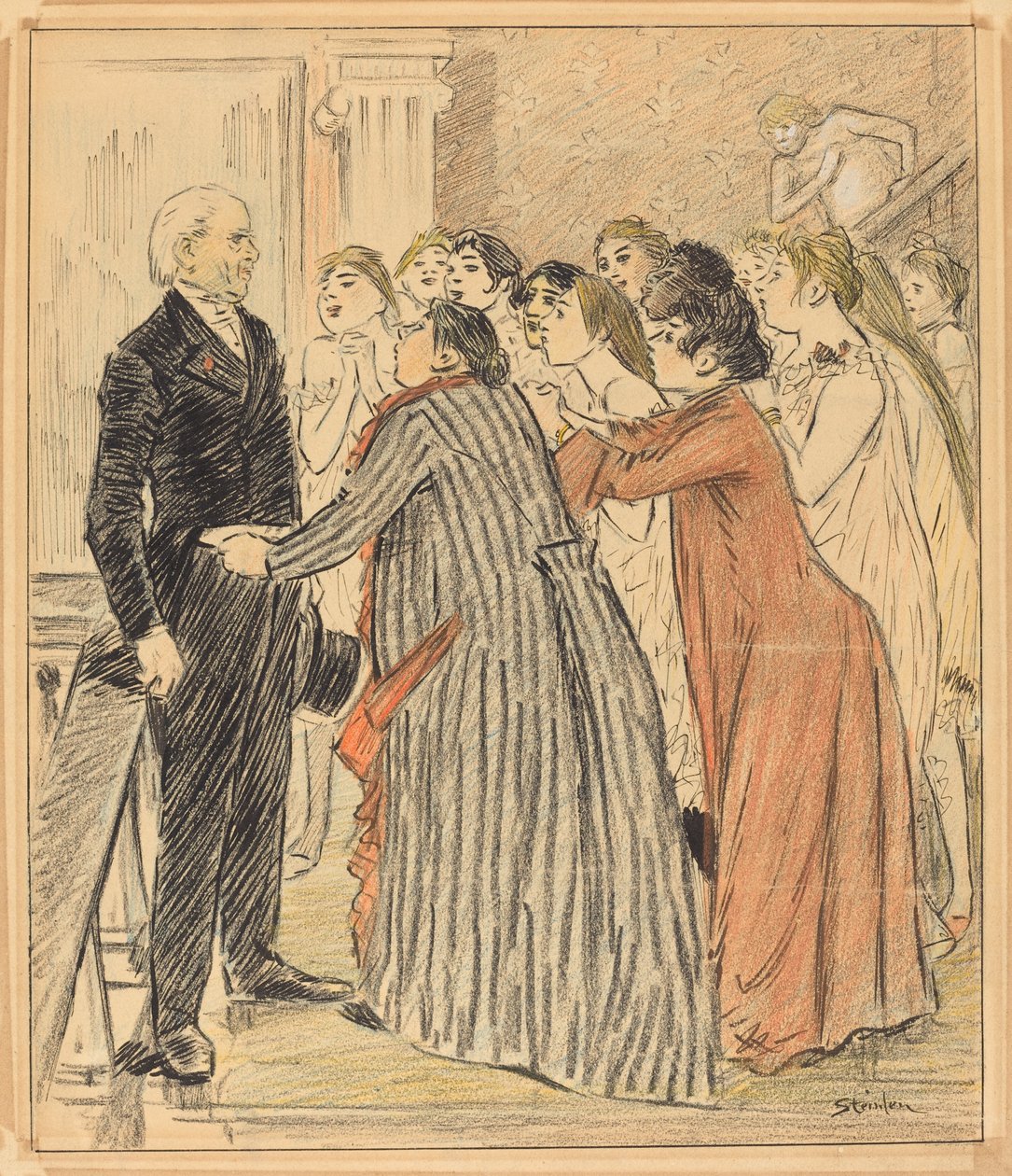 L'Aventure du Vieux Doyen ، The Adventure of the Old Dean ، 1891. بواسطة ثيوفيل الكسندر شتاينلين